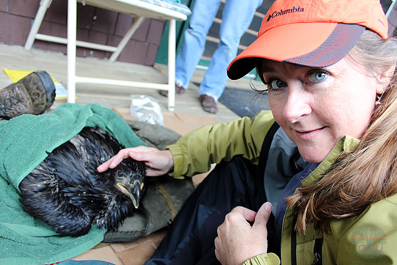 Angie and bald eagle